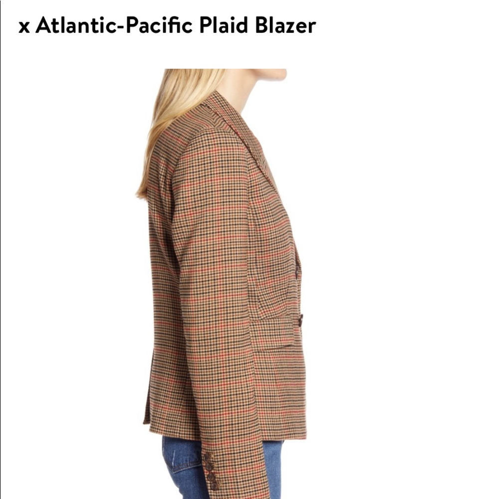 Halogen Beige Multi-Houndstooth Double-Breasted B… - image 4